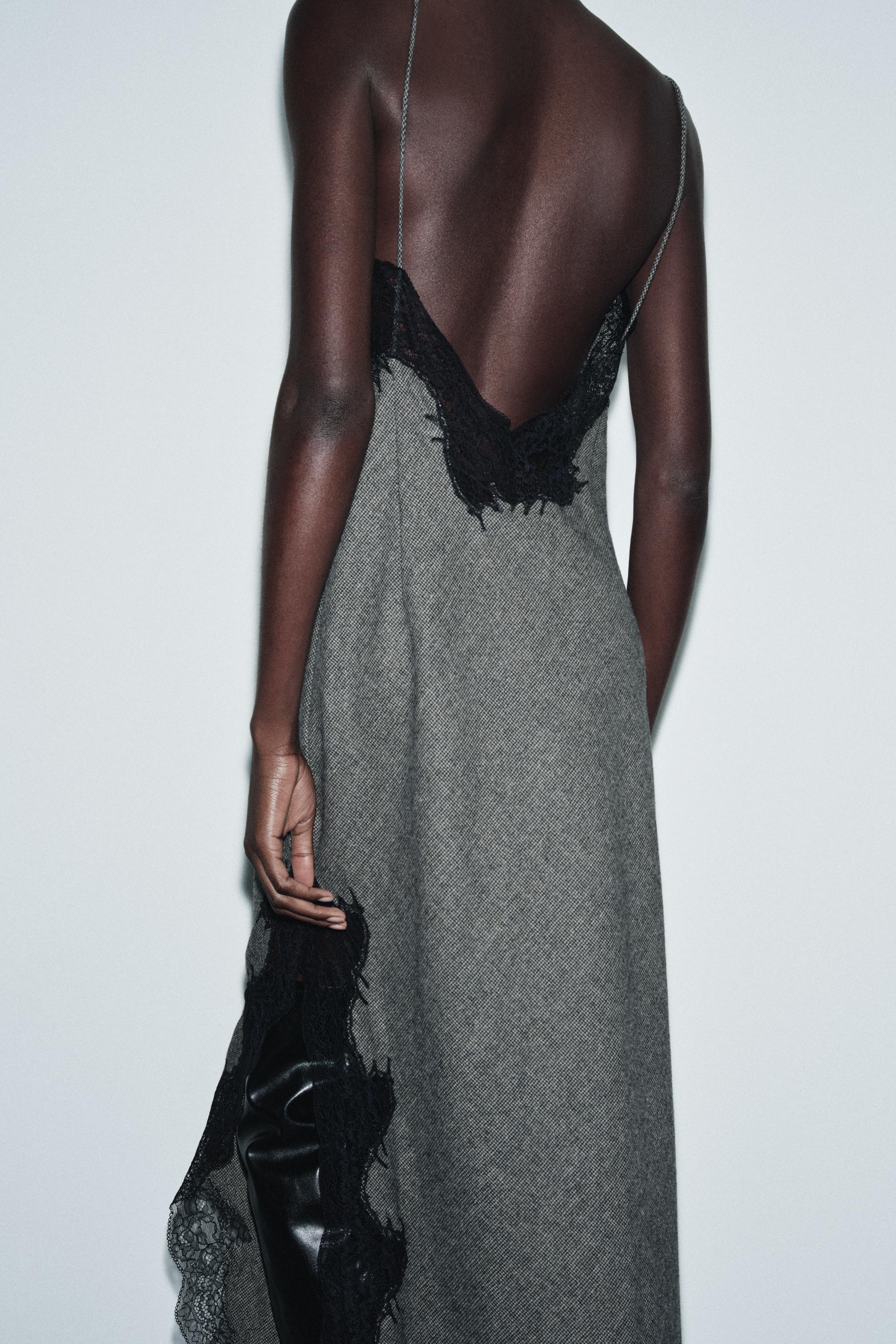 LACE DRESS WITH WOOL ZW COLLECTION LIMITED EDITION